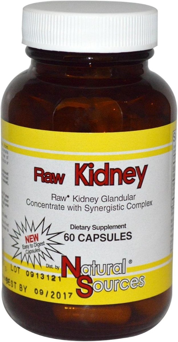 Natural Sources Raw Kidney 60 cápsulas