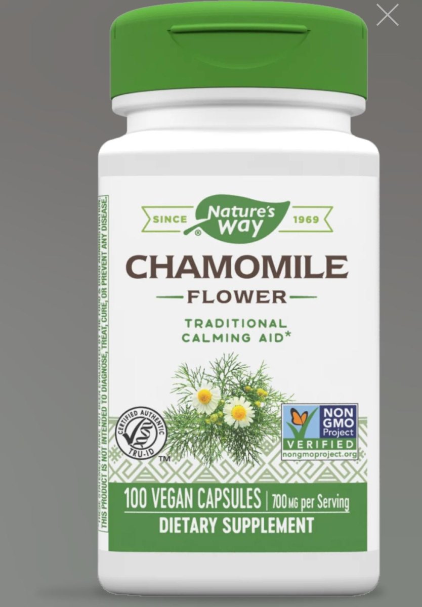 Nature's Way Chamomile Flowers 100 Capsules