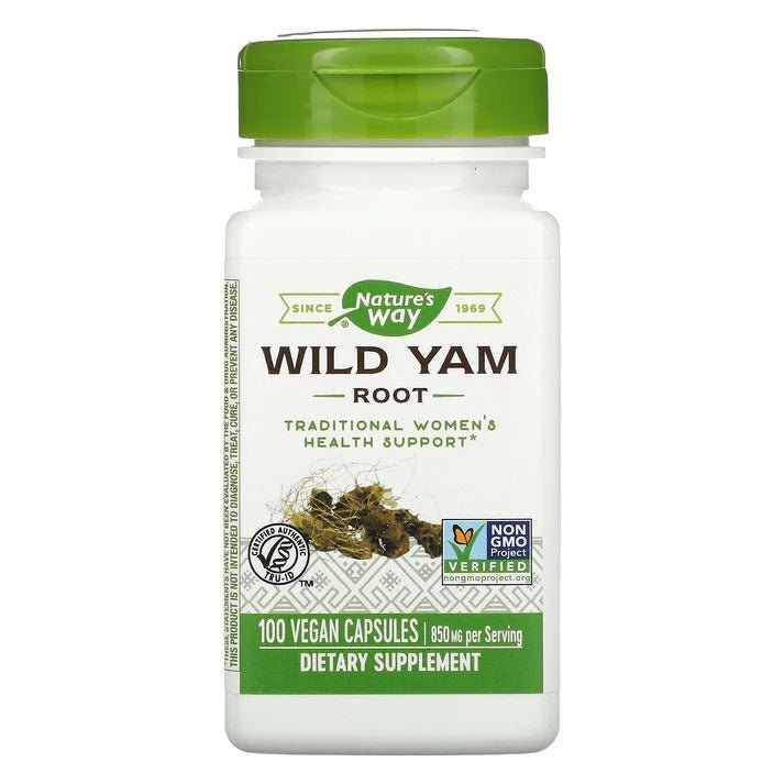 Nature's Way Wild Yam Root (100 Cápsulas) - *SKU:* NW0579