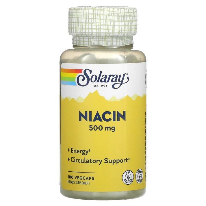 Niacin 500 mg, 100 cápsulas vegetarianas