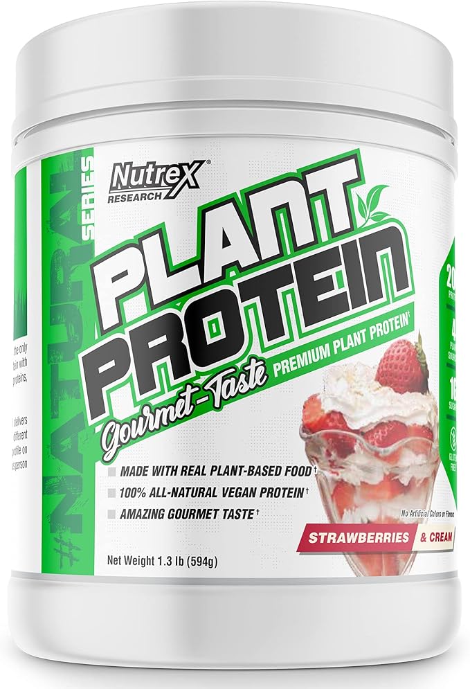 Nutrex Plant Protein (Strawberries &amp; Cream, 1.2 lbs) *****