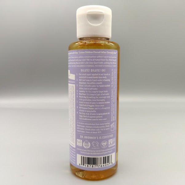 Organic Castile Liquid Soap Lavender 4oz