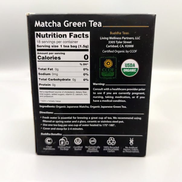 Organic Matcha Green Tea 18 BAGS