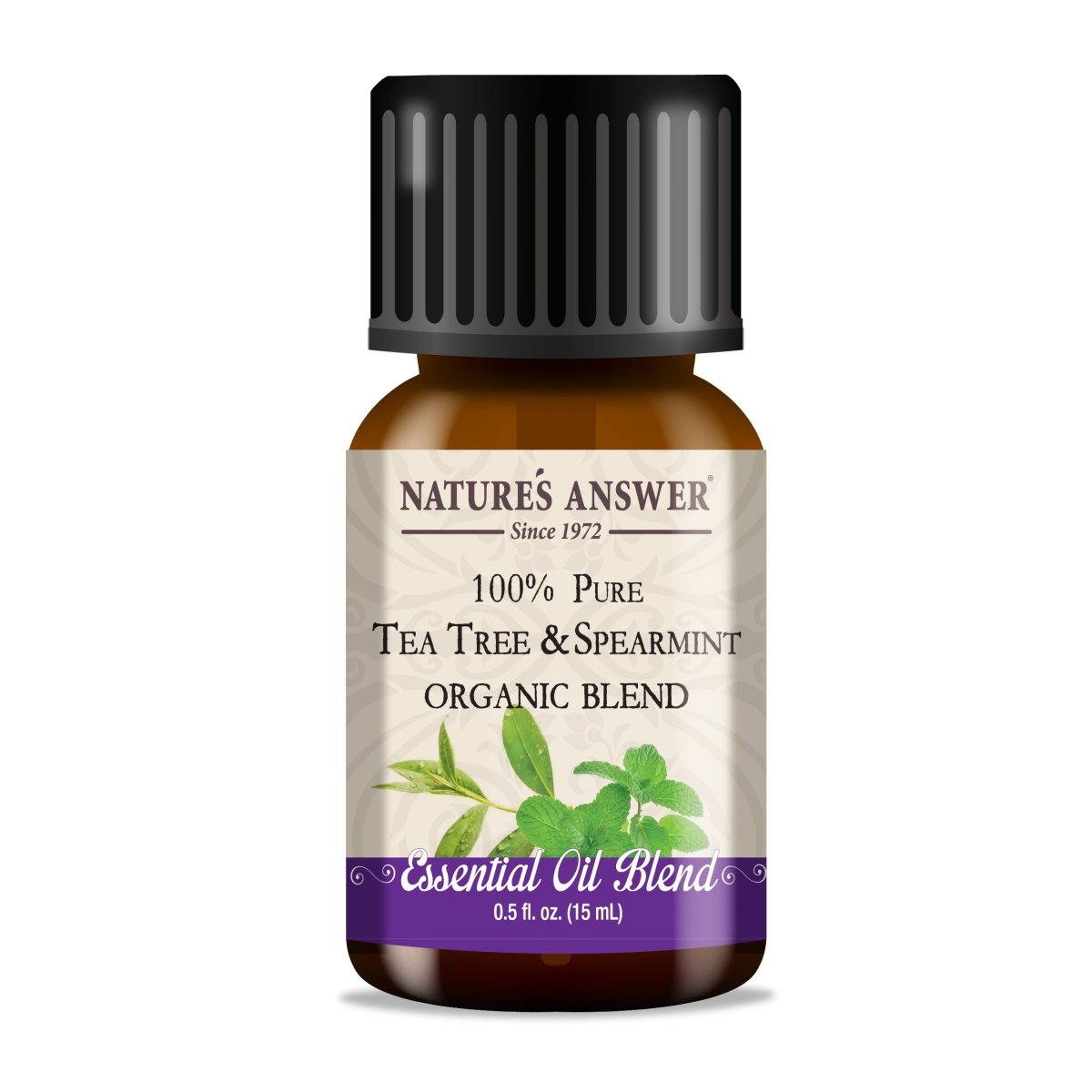 Organic Tea Tree &amp; Spearmint Essential Oil Blend 0.5 oz