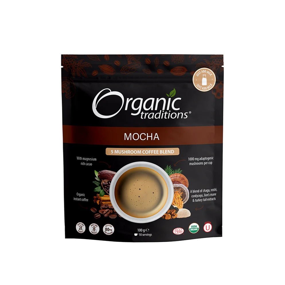 Organic Traditions Mushroom Coffee Mocha