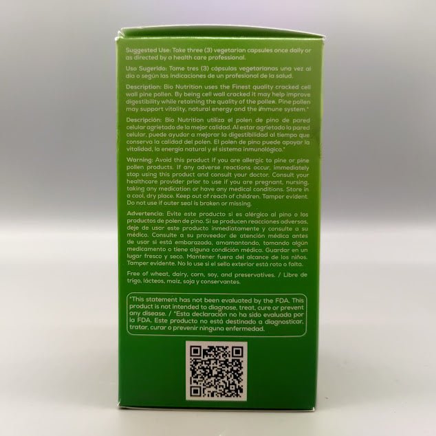 Pine Pollen 1,500mg 90 Vegetarian Capsules