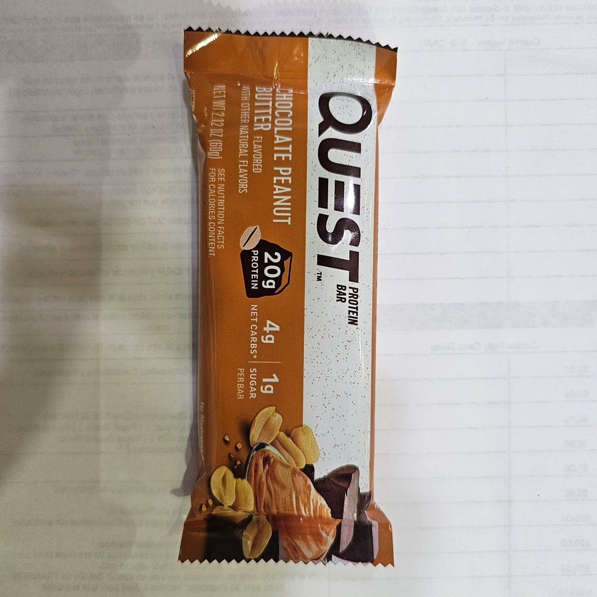 Quest Bar Chocolate Peanut Butter 2.12 oz