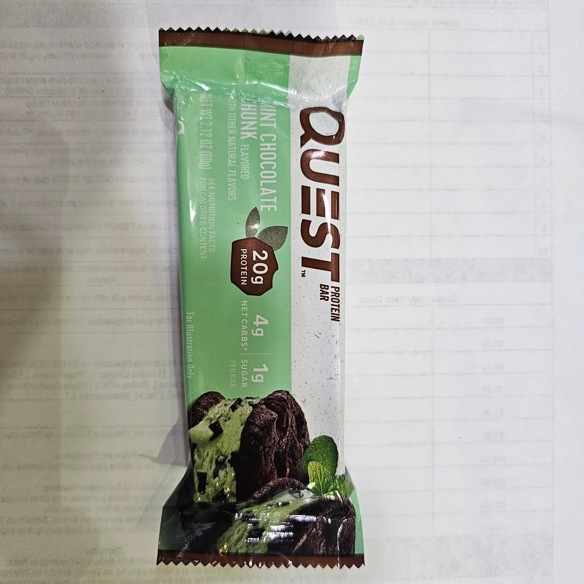 Quest Mint Chocolate Chip Protein Bar 2.1 oz