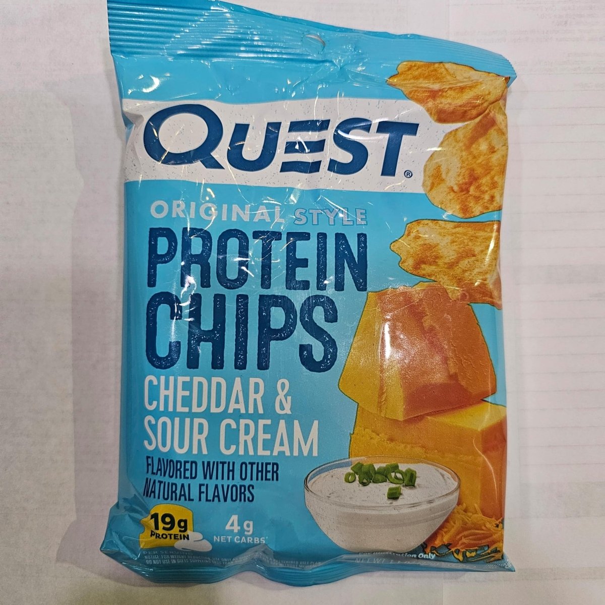 Quest Nutrition Protein Chips, Cheddar &amp; Sour Cream, 22g Protein