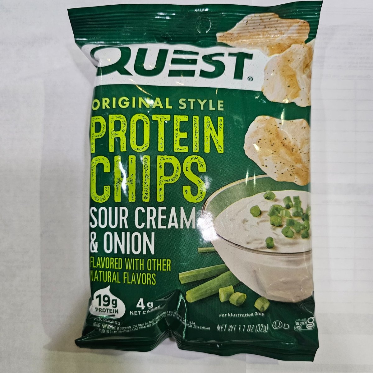 Quest Nutrition Protein Chips, Sour Cream &amp; Onion, 21g Protein