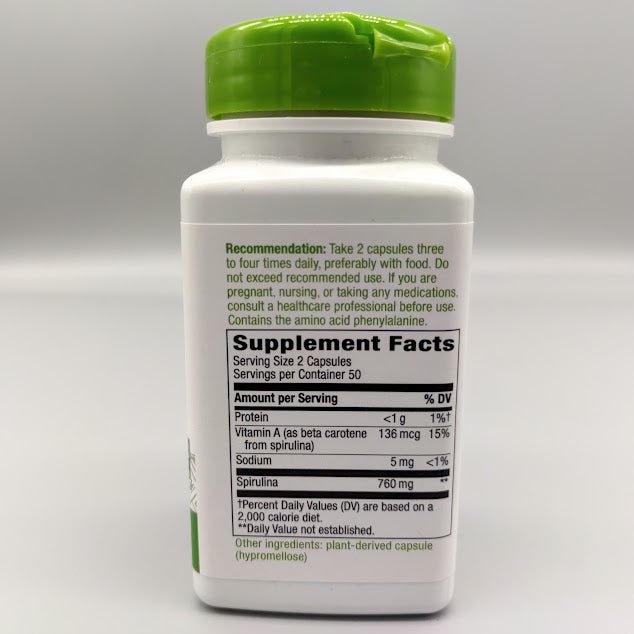 Spirulina Micro Algae 100 Veg Cap 760 MG Nature’s Way