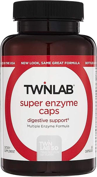 Super Enzyme Caps Twinlab, Enzimas Digestivas con Bromelina 50 Caps