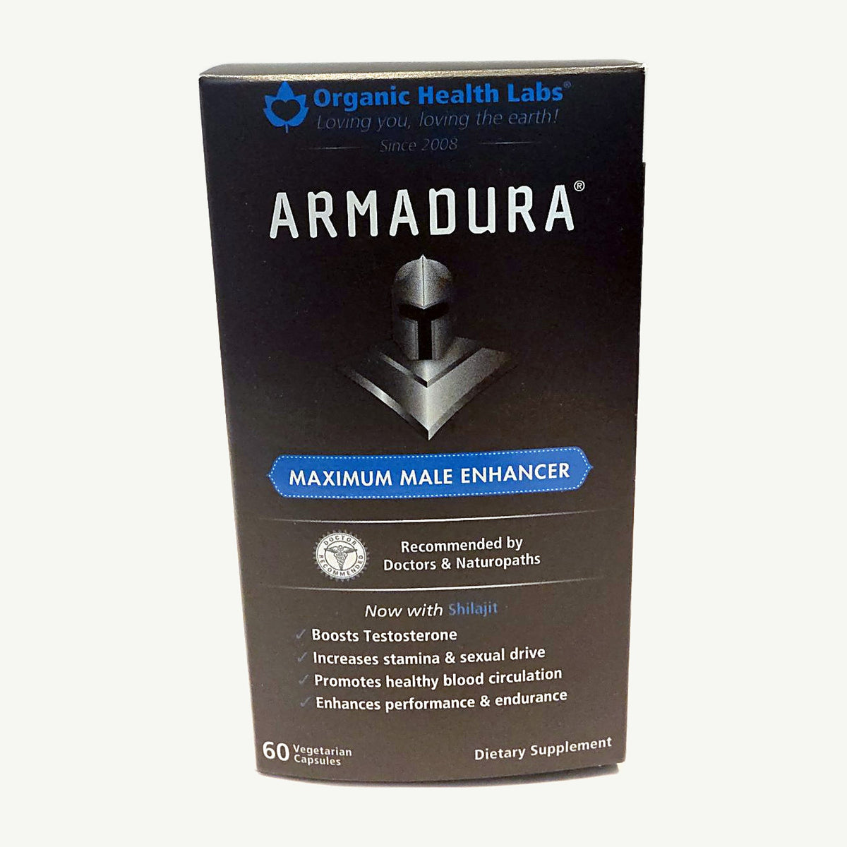 Armadura de Organic Health Labs: foto real del envase tomada en la tienda Borinquen Natural (1 de 5)