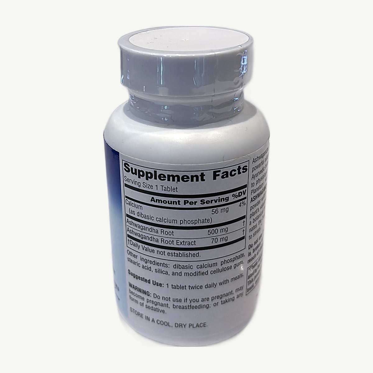 Ashwagandha 570 mg Planetary Herbals: foto real del envase tomada en la tienda Borinquen Natural (2 de 2)