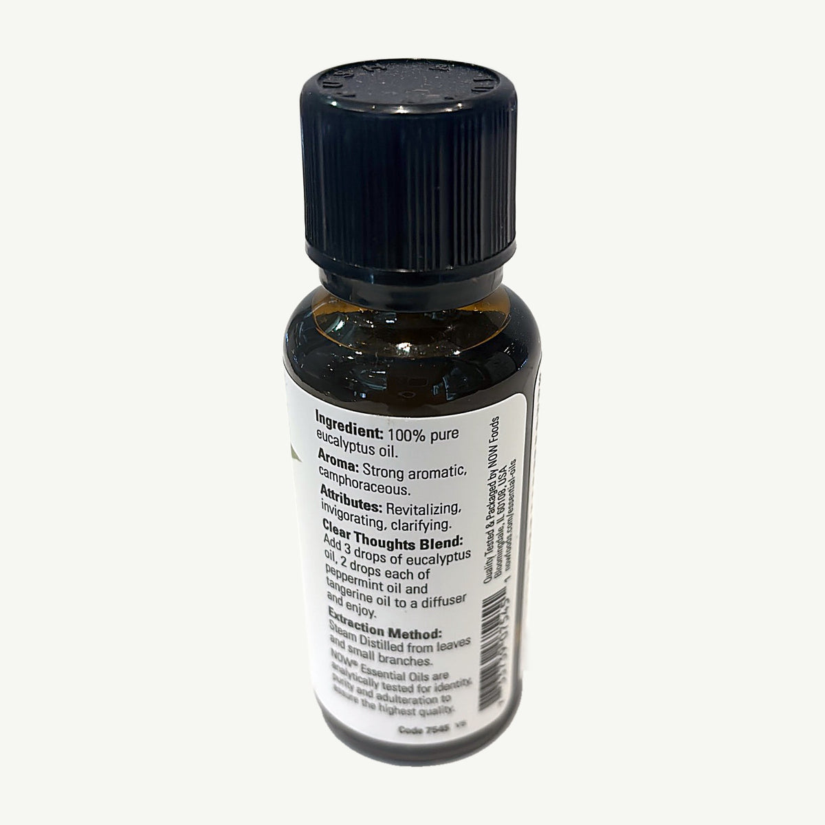 Aceite de Eucalipto NOW 1 oz: foto real del envase tomada en la tienda Borinquen Natural (1 de 2)