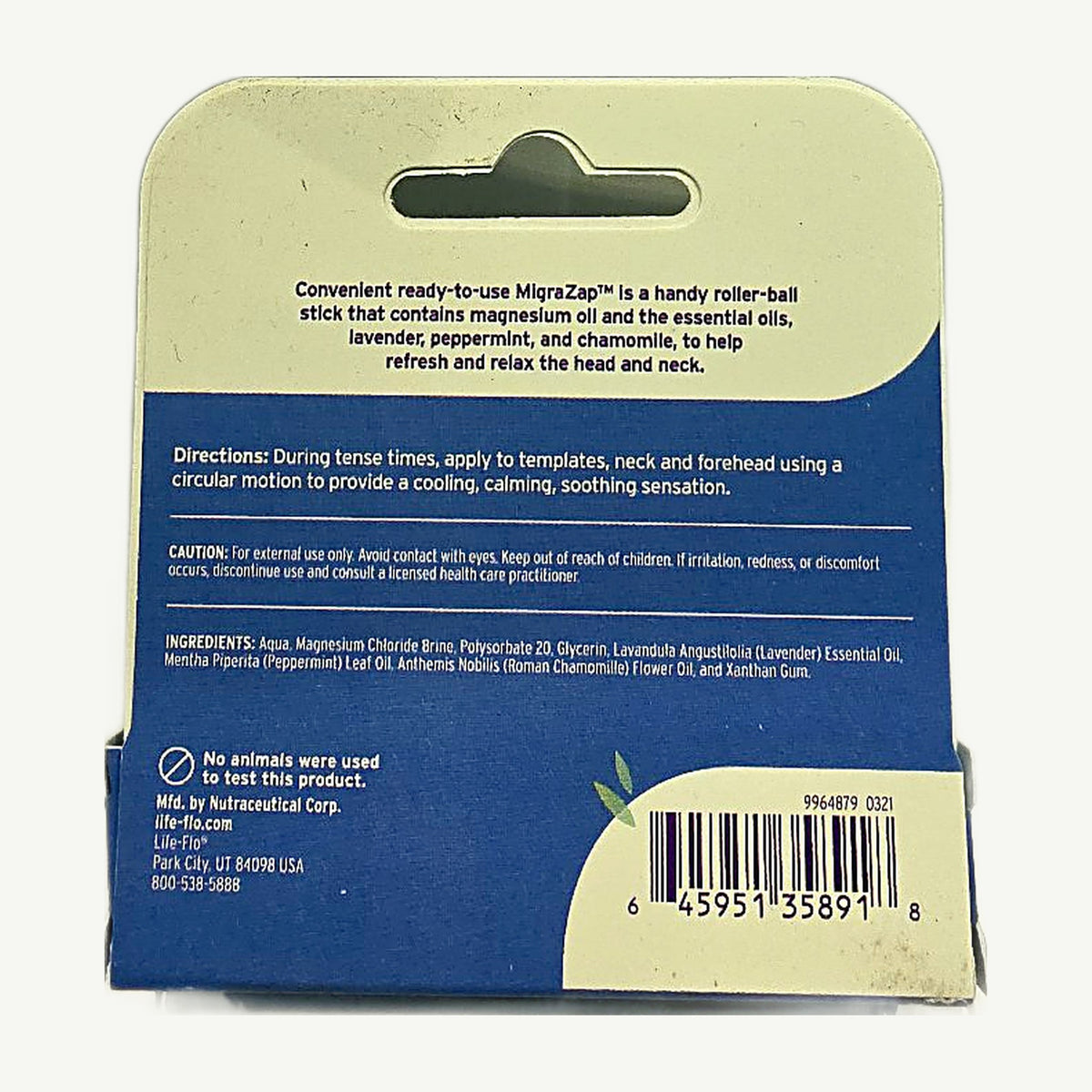 MigraZap Magnesium Roll-On Mint: foto real del envase tomada en la tienda Borinquen Natural (1 de 2)
