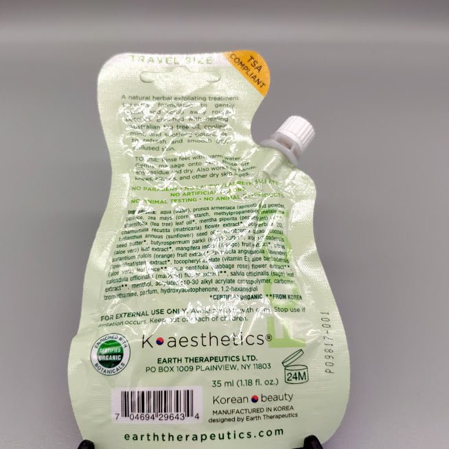 Travel Mint Foot Scrub Pouch w/ Spout 1 UNIT