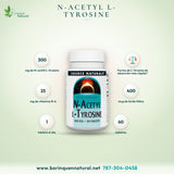 N-Acetyl L-Tyrosine Source Naturals 300 mg, 60 Tablets
