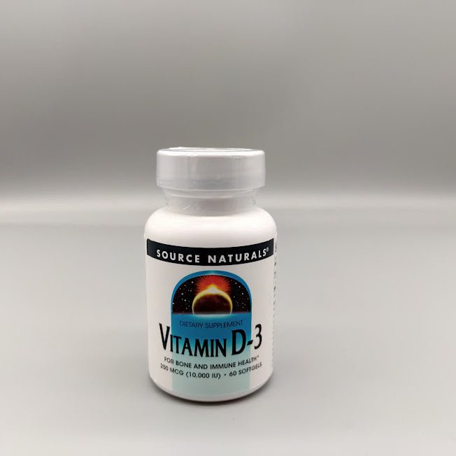 Vitamina D-3 - 10,000 IU - 60 Softgels - Source Naturals