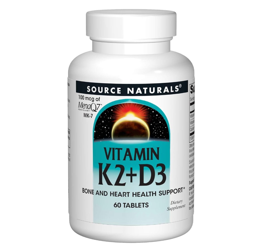 Vitamina K2 + D3 Bone and Heart Health Support 100 MCG 30 Tablets