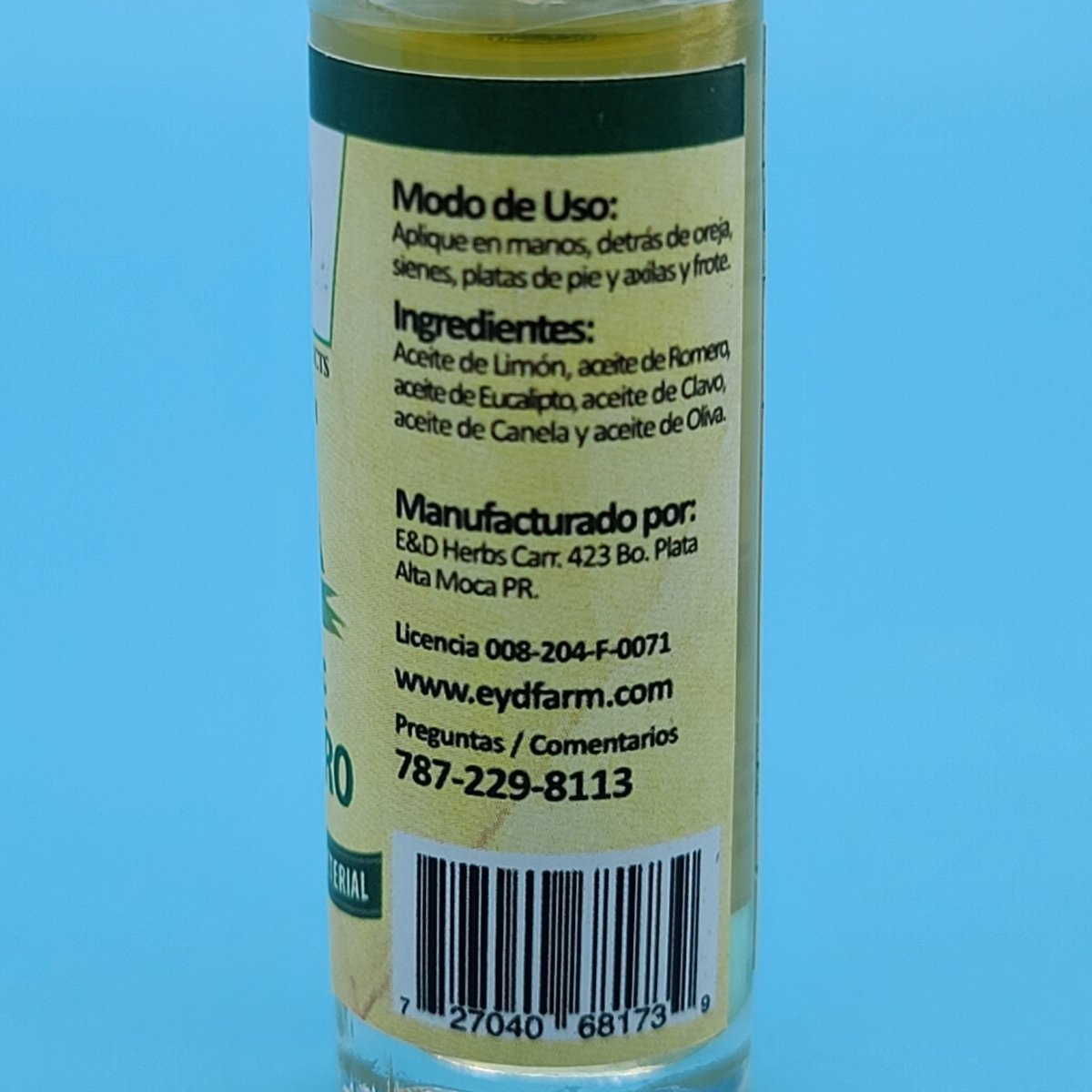 Aceite Ratero 🥇 Comprar Aceite de Ratero - Roll-On - 1/2oz | E&D Herbs