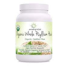 Amazing India Organic Whole Husk Psyllium Powder 16 oz