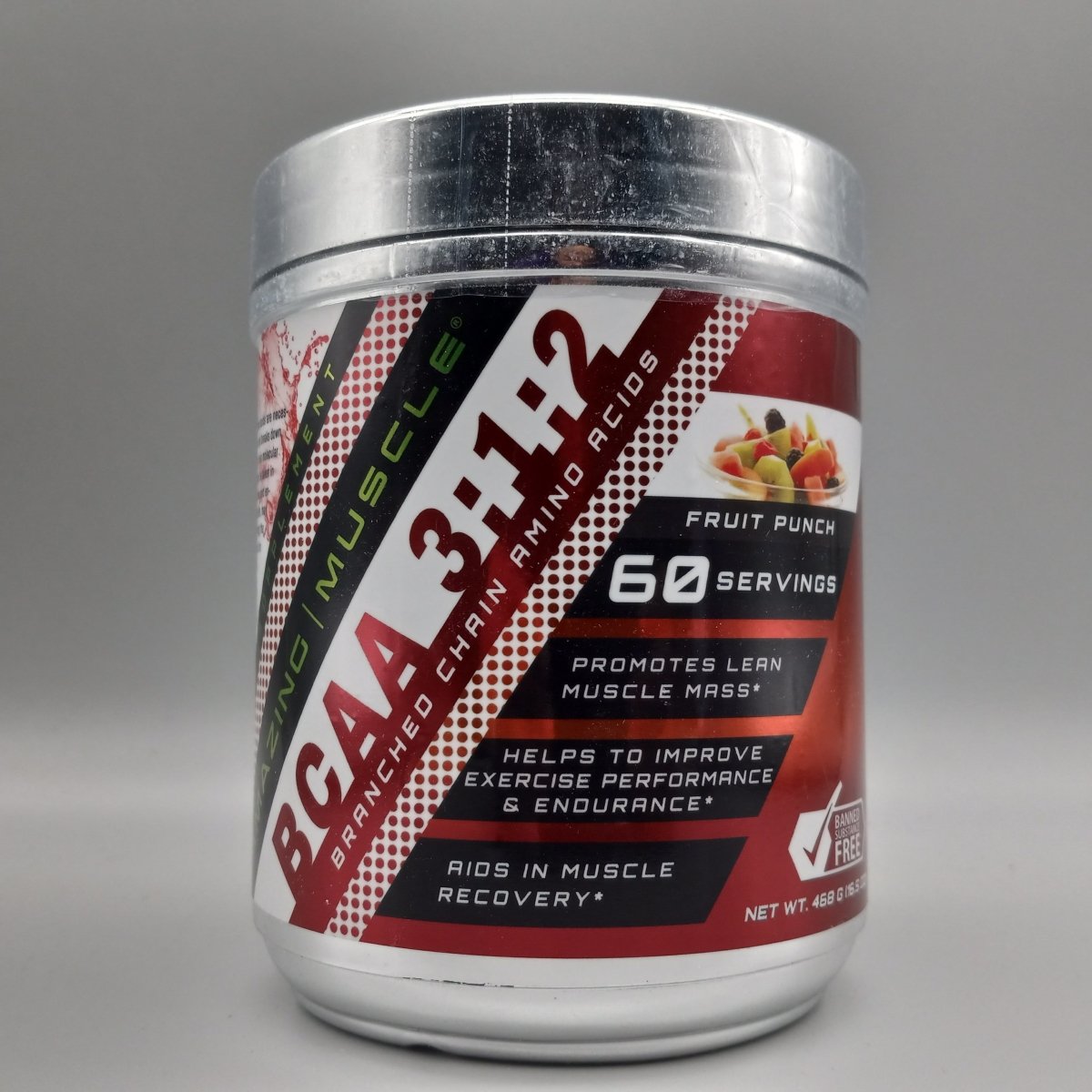Amazing Muscle - BCAA 3:1:2 - 60 Servings - 468g - Fruit Punch