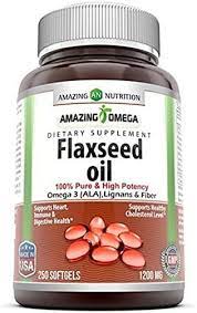 Amazing Omega Flaxseed Oil 1200 mg 250 softgel