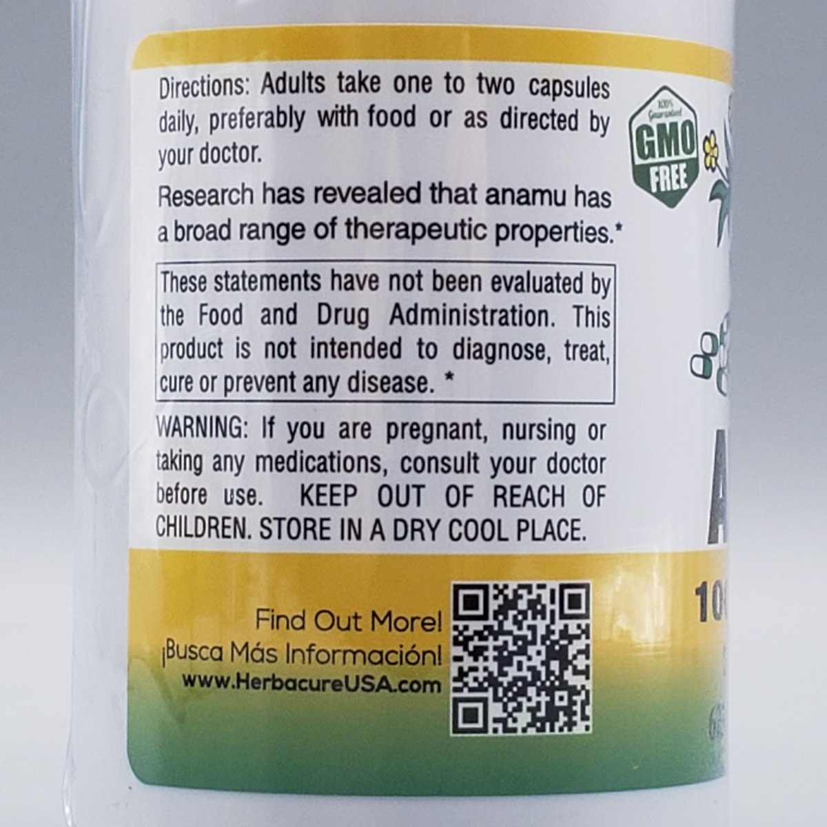 🥇 Comprar Cápsulas de Anamu 100 Caps - 625mg a $17
