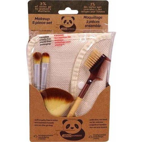 Bamboo Makeup Brush Set 4 brushes Kit