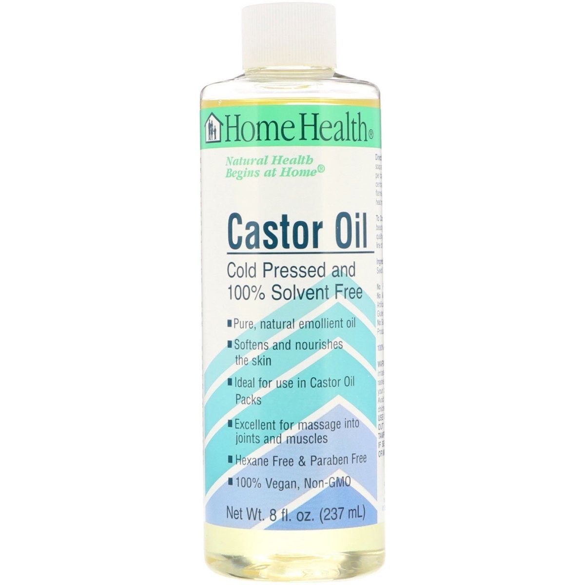 Castor Oil - Cold Pressed and 100% Solvent Free 8 Oz