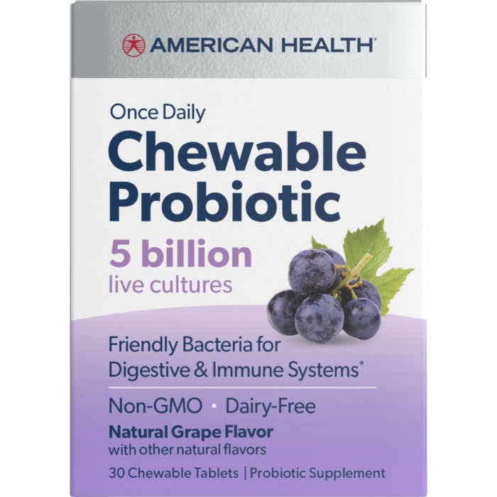 Chewable Probiotic- 5 Billion - Natural Grape Flavor