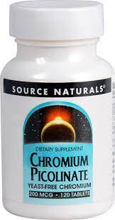 Chromium Picolinate 200 mcg, Yeast Free 120 Tablets