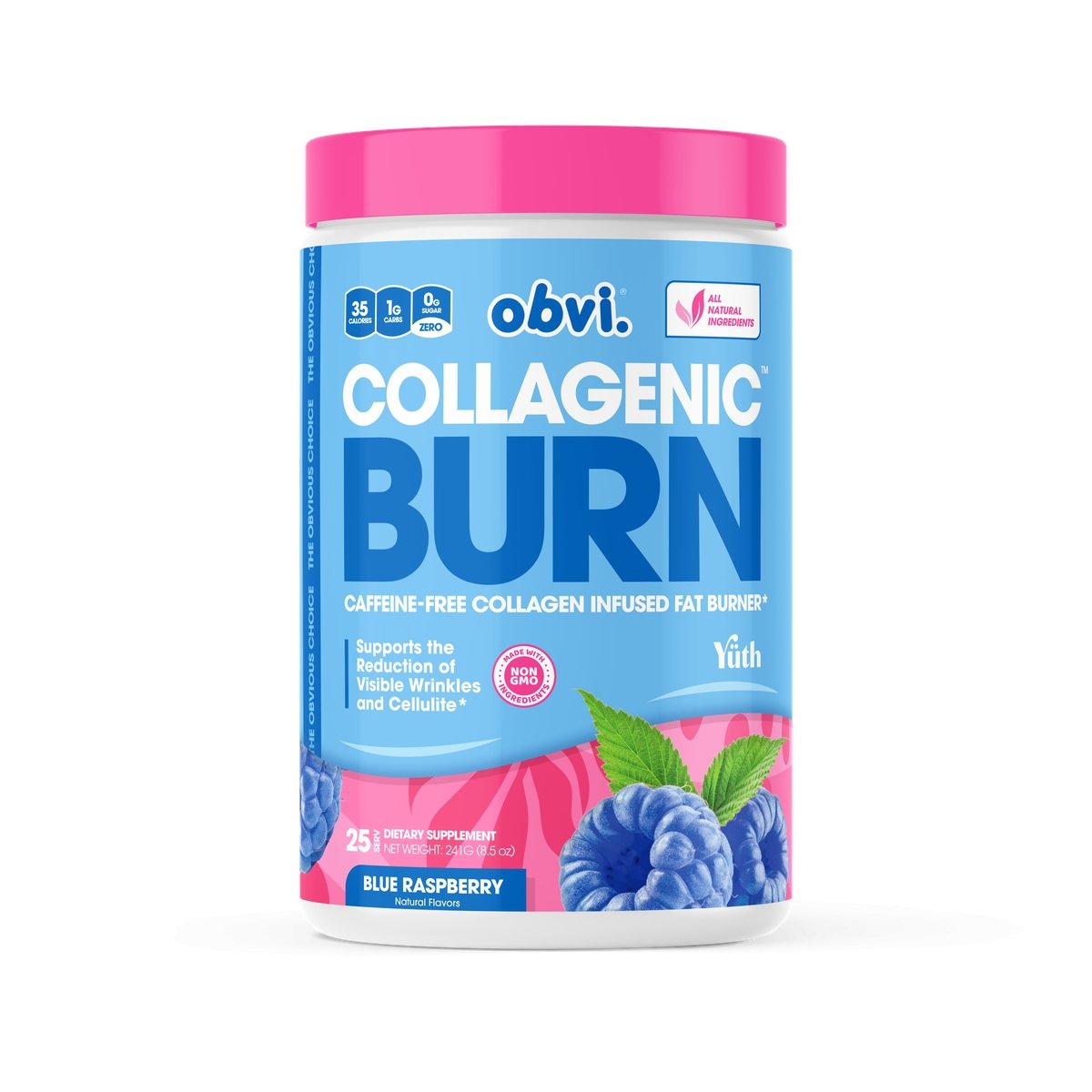Collagenic Burn (Stim Free) Blue Raspberry 25 Serv