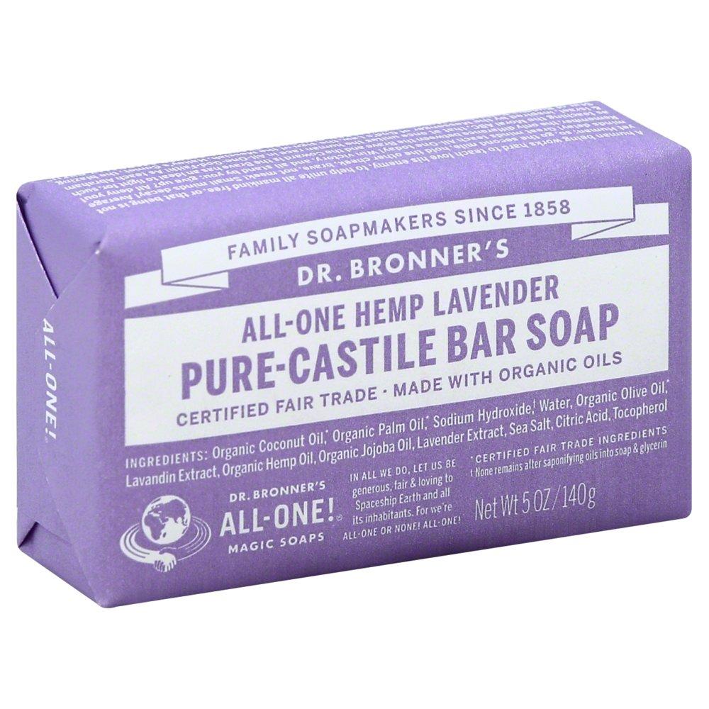 Dr. Bronners Castile Organic Bar Soap - Lavender - 5 oz  