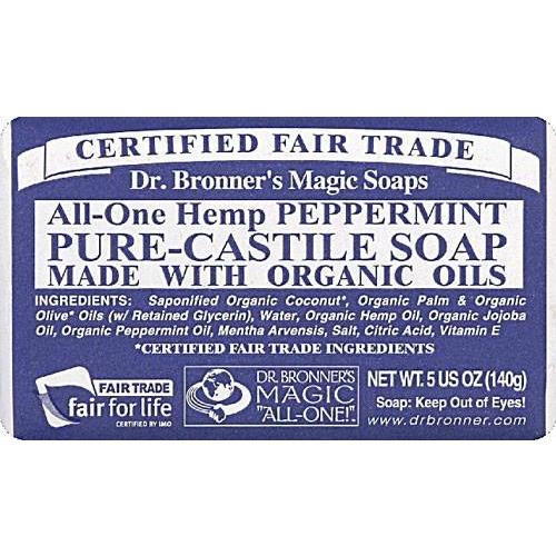 Dr. Bronners Organic Bar Soap - Peppermint -5 oz  