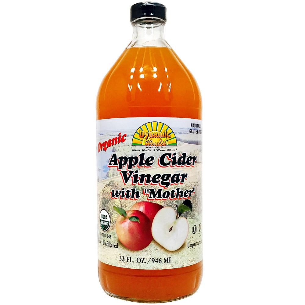 Dynamic Health - Organic Apple Cider Vinegar with "Mother" - 32 oz.  