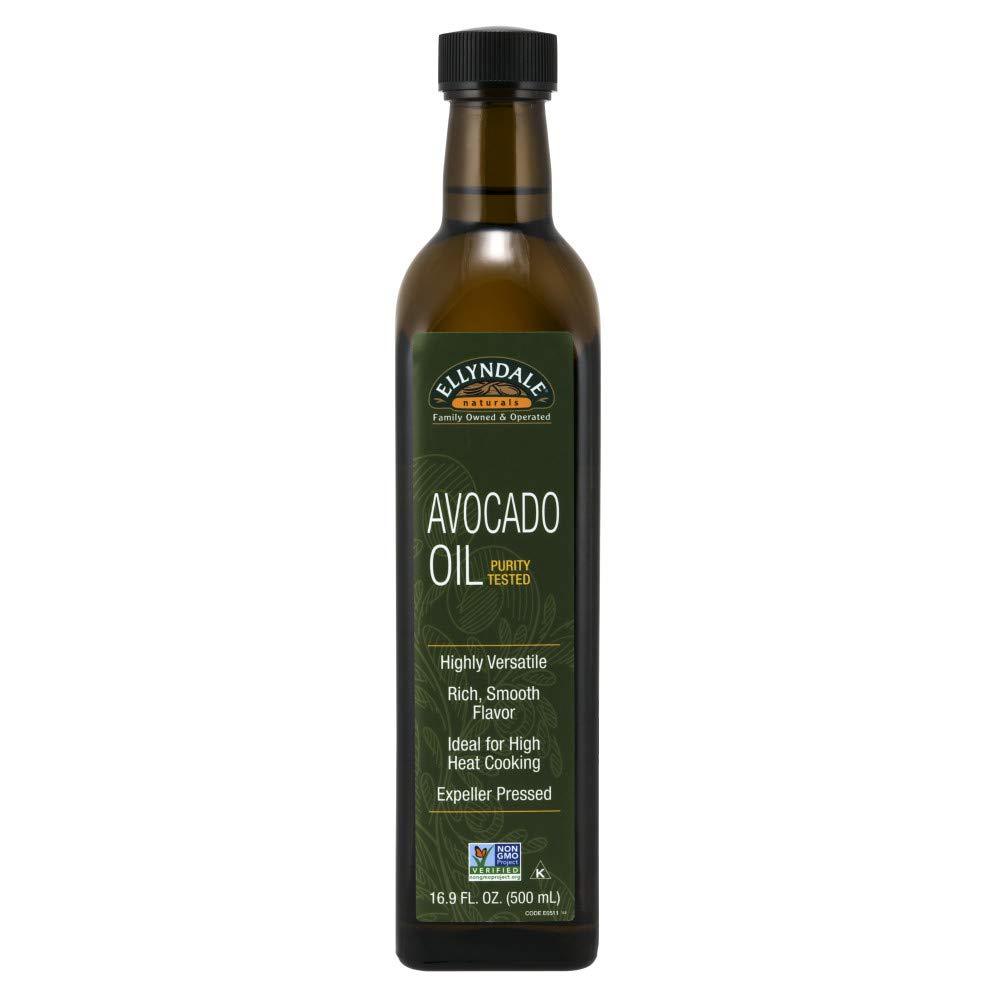 Ellyndale Organics - Avocado Cooking Oil in Glass Bottle, Rich Smooth Flavor, Ideal for High Heat Cooking, Expeller Pressed, Certified Non-GMO, 16.9-Ounce