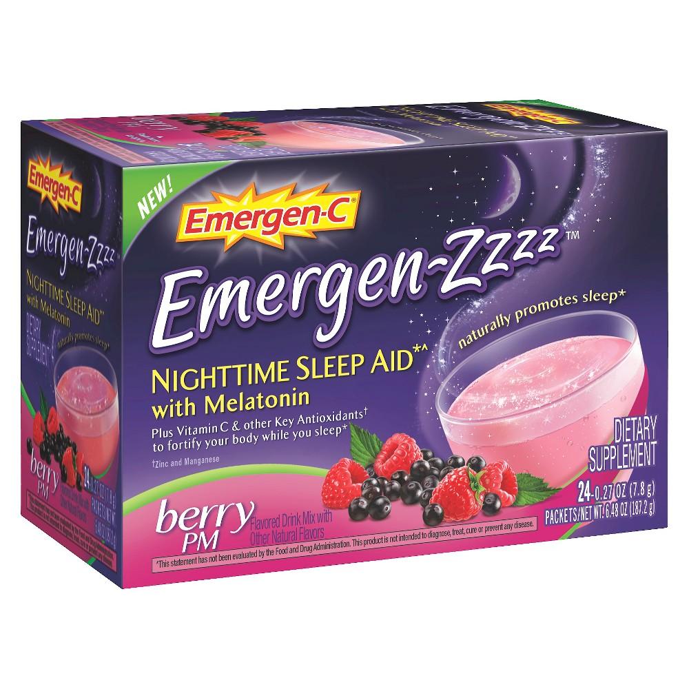 Emergen-zzzz Nighttime Sleep Aid with Melatonin, Berry, 24 ea 