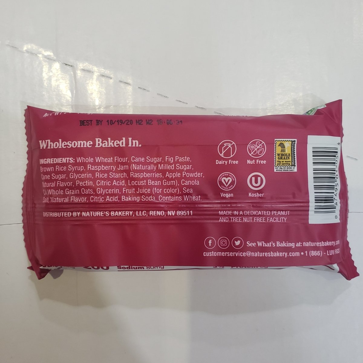 Fig Bar - Raspberry - Snack - 1 Pack 2 Bars