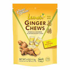 Ginger Chews Lemon 4 OZ