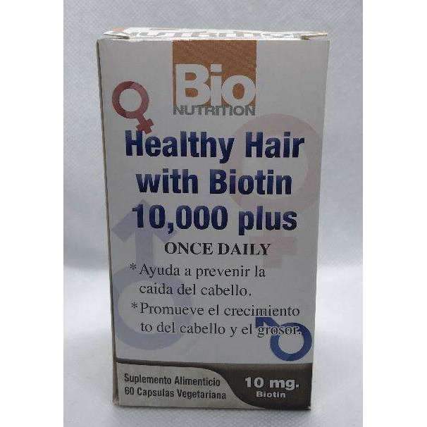 Healthy Hair with Biotin 10,000 Plus 10mg 69 Cápsulas Vegetarianas