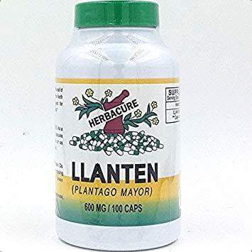 Herbacure Llanten 600 Mg Healing Agent Blood Purifier Hemorrhoids 100 Capsules