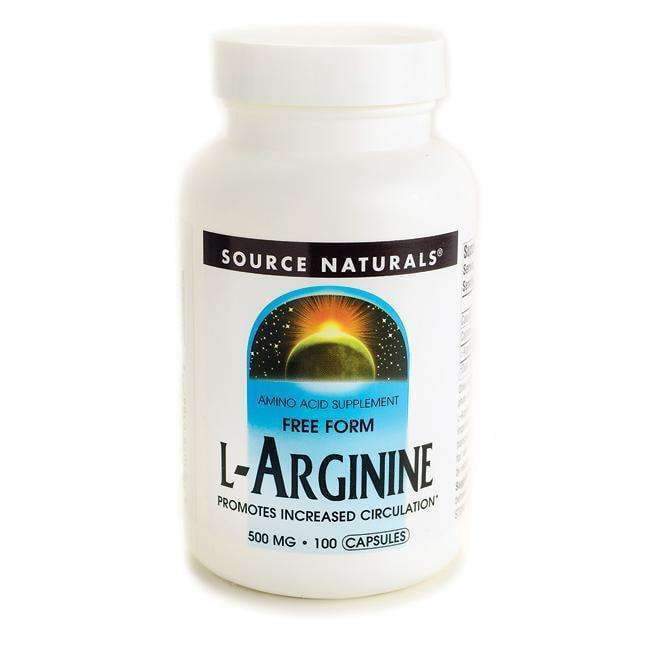 L - Arginine - Promotes Circulation 500mg 100 Capsules