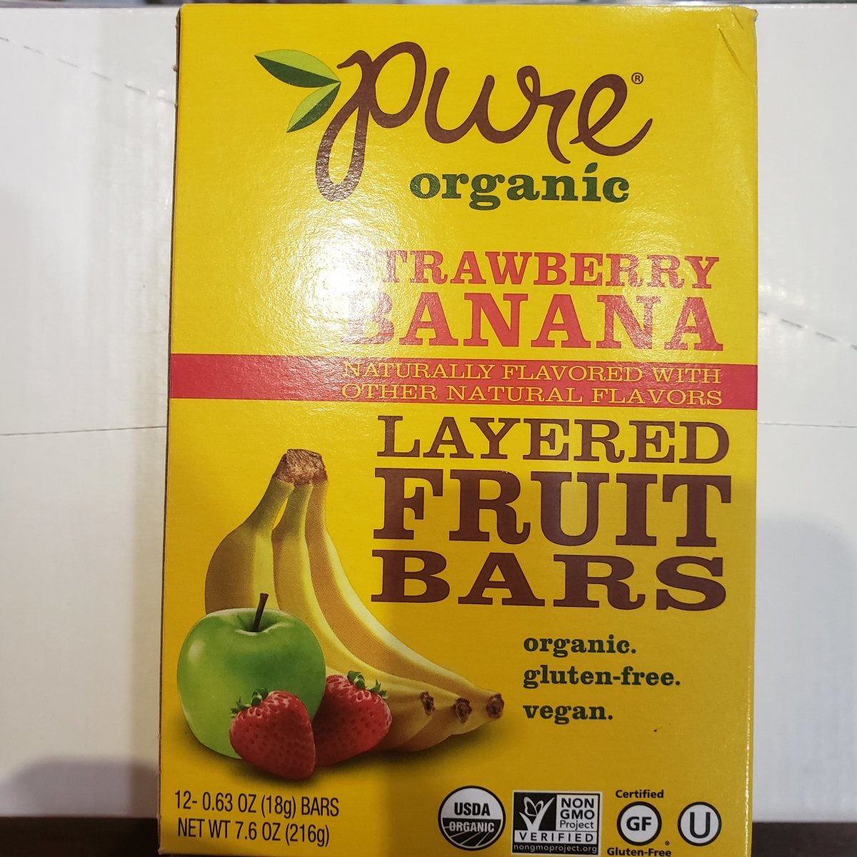 Layered Fruit Bars - Strawberry Banana - Snack - 1 Bar .63oz