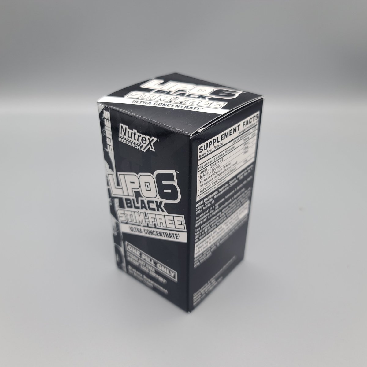 Lipo 6 - Black - Stim-Free - Ultra Concentrate - Stimulant Free - Weight Loss Spport - 60 Black Capsules