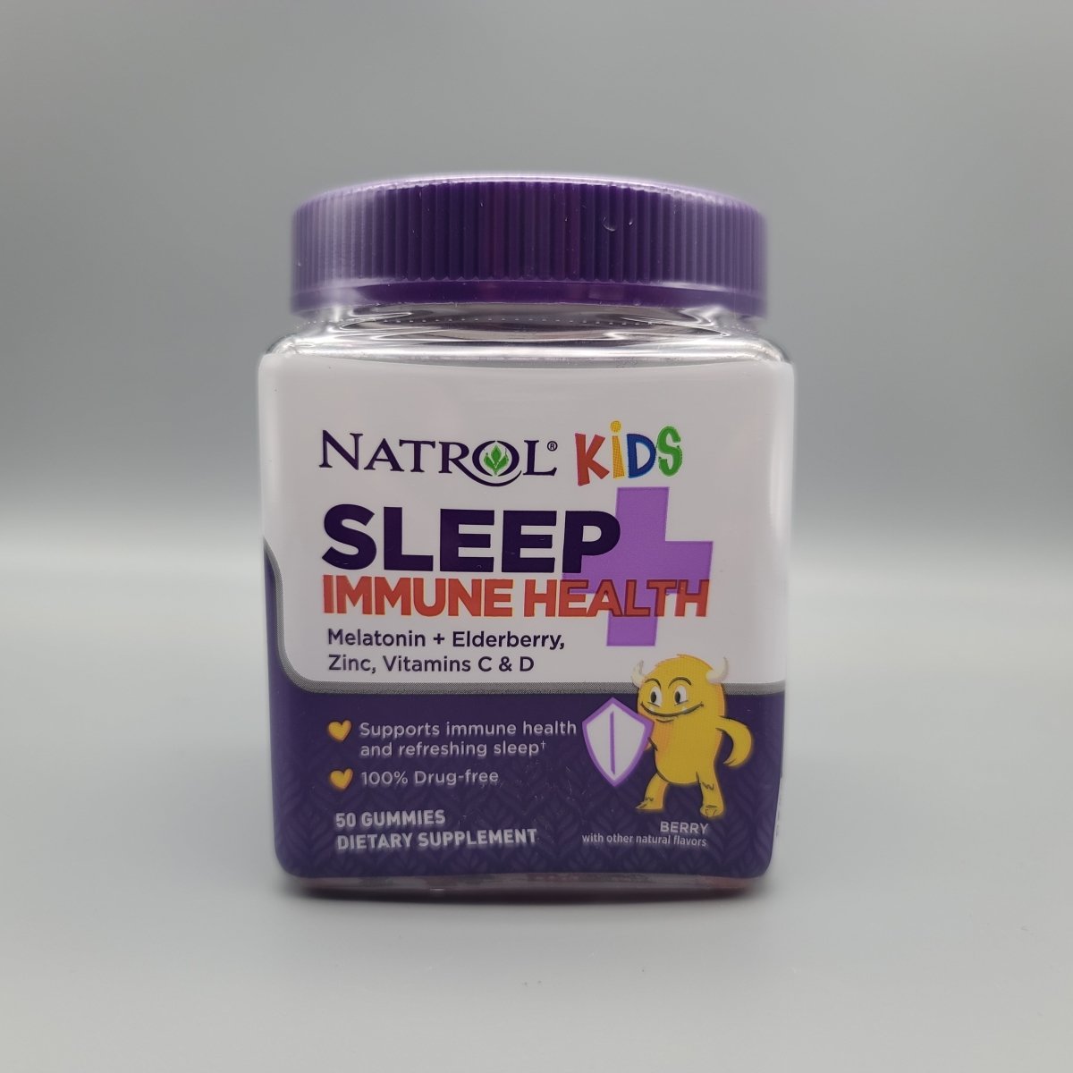 Natrol Kids- Sleep + Immune Health- Melatonin &amp; Elderberry- 100% Drug Free- 50 Gummies