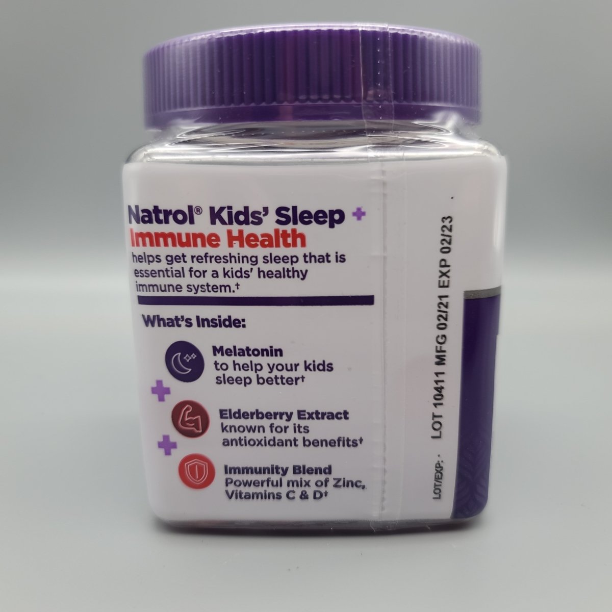 Natrol Kids- Sleep + Immune Health- Melatonin & Elderberry- 100% Drug Free- 50 Gummies