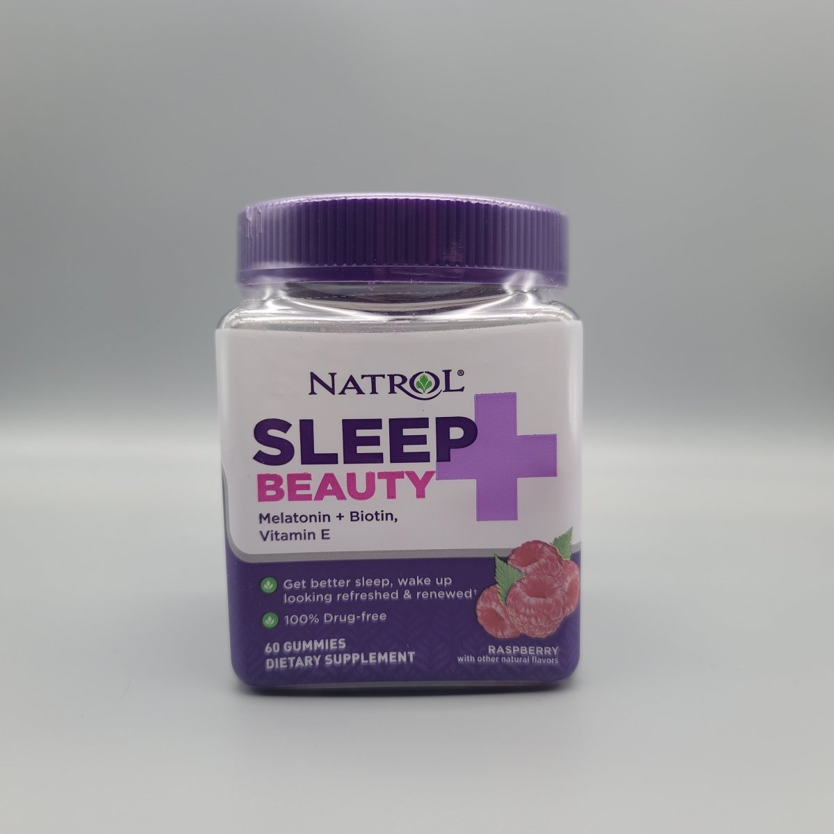 Natrol- Sleep &amp; Beauty- Melatonin + Biotin + Vitamin E- 100% Drug Free- 60 Gummies