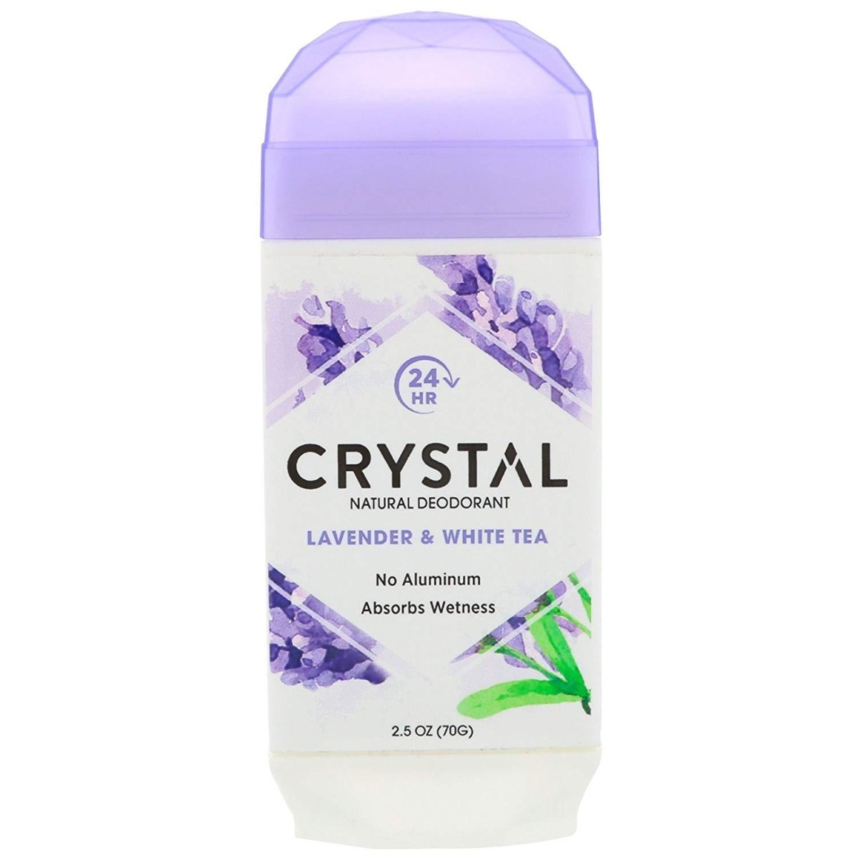 Natural Deodorant, Lavender &amp; White Tea , 2.5 Oz (70 G) - Crystal Body Deodorant